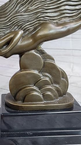 Miniatura 8 de EUROPEAN BRONZE Sign Riviere Nude Swim Girl - Escultura de bronce Art Deco para niña, regalo decorativo, regalo