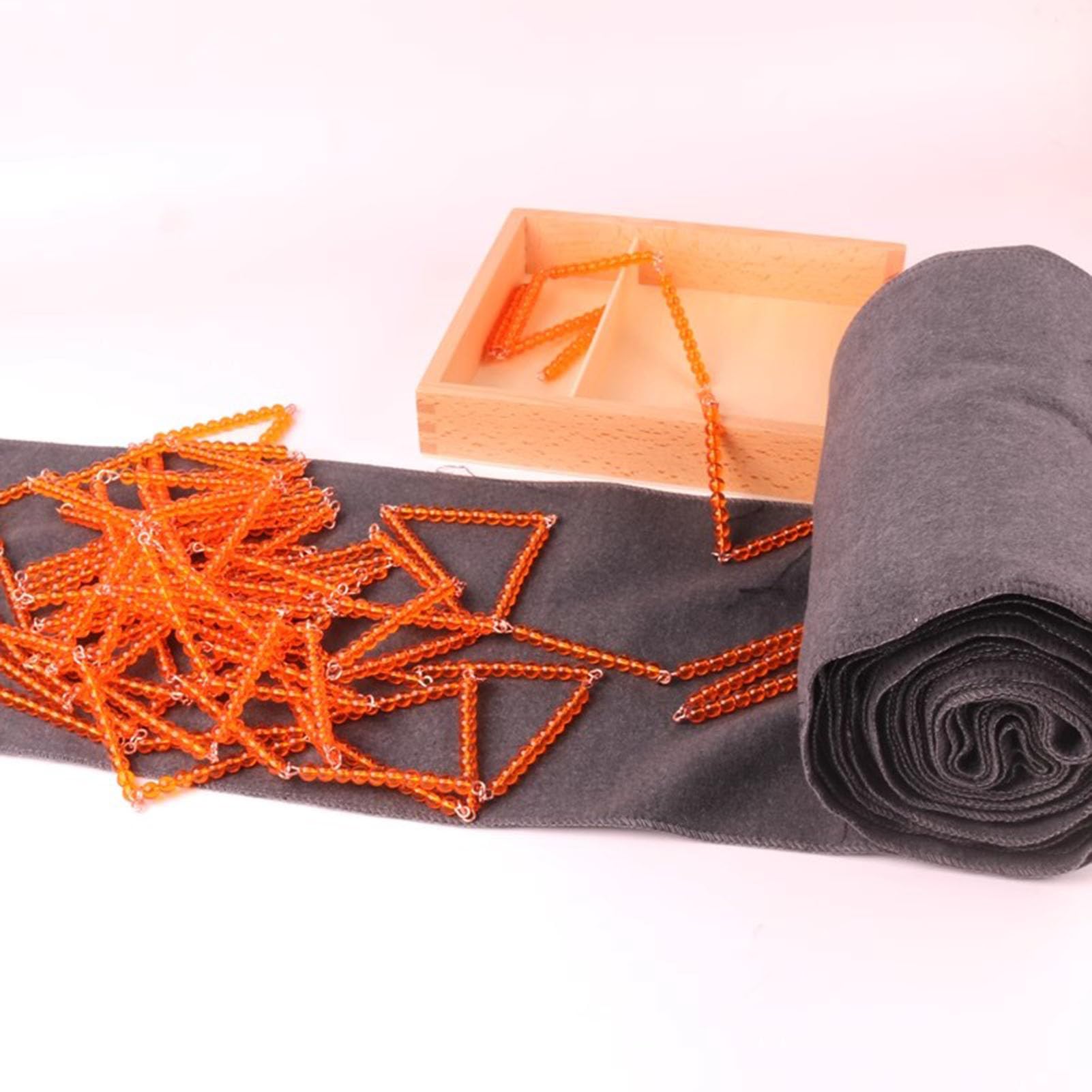Montessori 100 e 1000 Set di Catene di Perline, Giocattoli matematici Materiale per i più Piccoli Giocattolo di apprendimento prescolare,Carpet Covers
