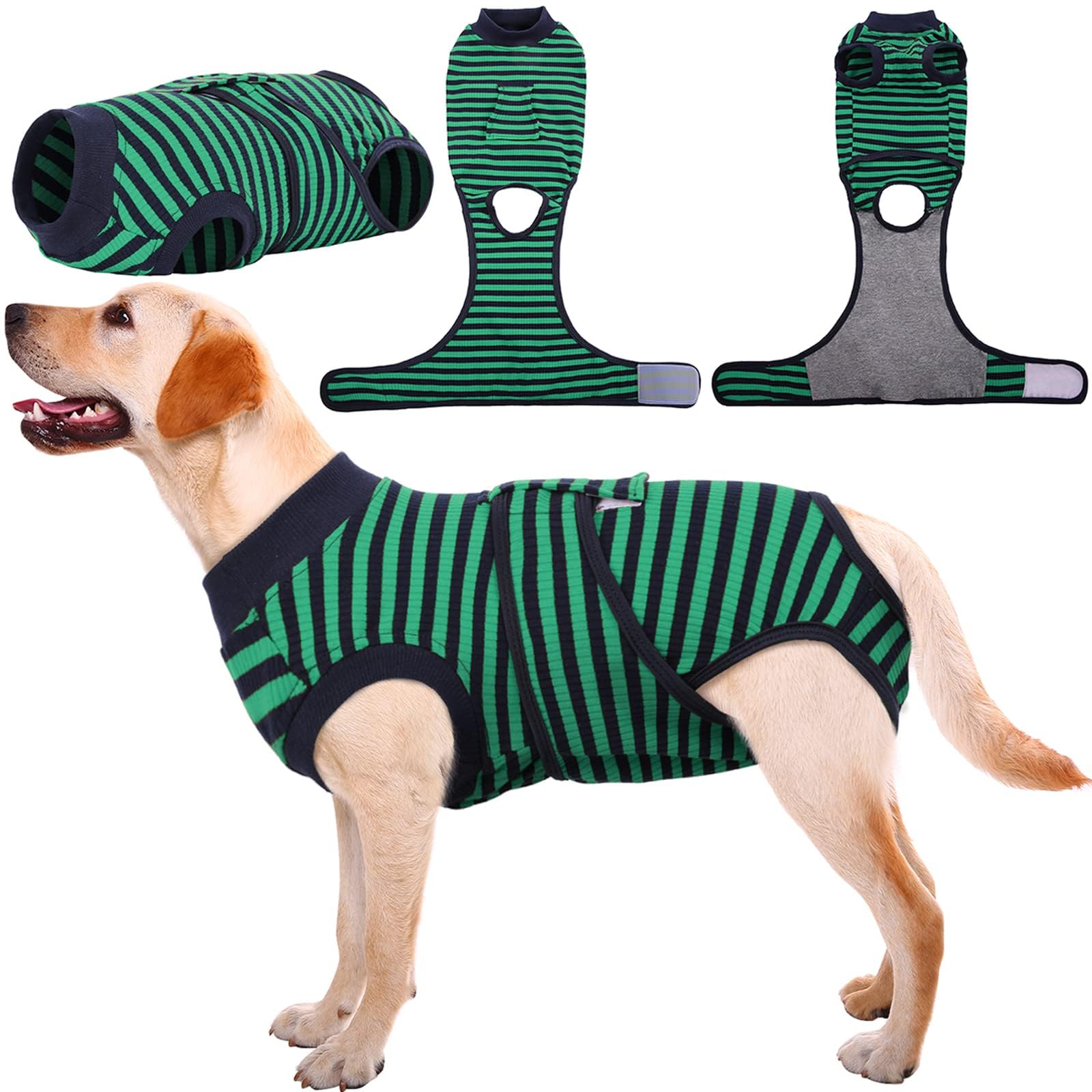 Photo 1 of Kuoser Recovery Suit for Dogs Cats After Surgery, Professional Pet Recovery Shirt Dog Abdominal Wounds Bandages, Substitute E-Collar & Cone,Prevent Licking Dog Onesies Pet Surgery Recovery Suit