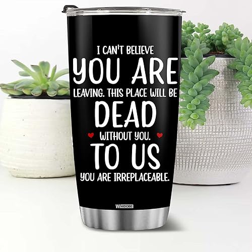Miniatura 3 de WHIDOBE Regalos para compañeros de trabajo para mujeres, hombres, You Are Dead To Us Tumbler Goodbye Coworker New Job Going Away Regalo para