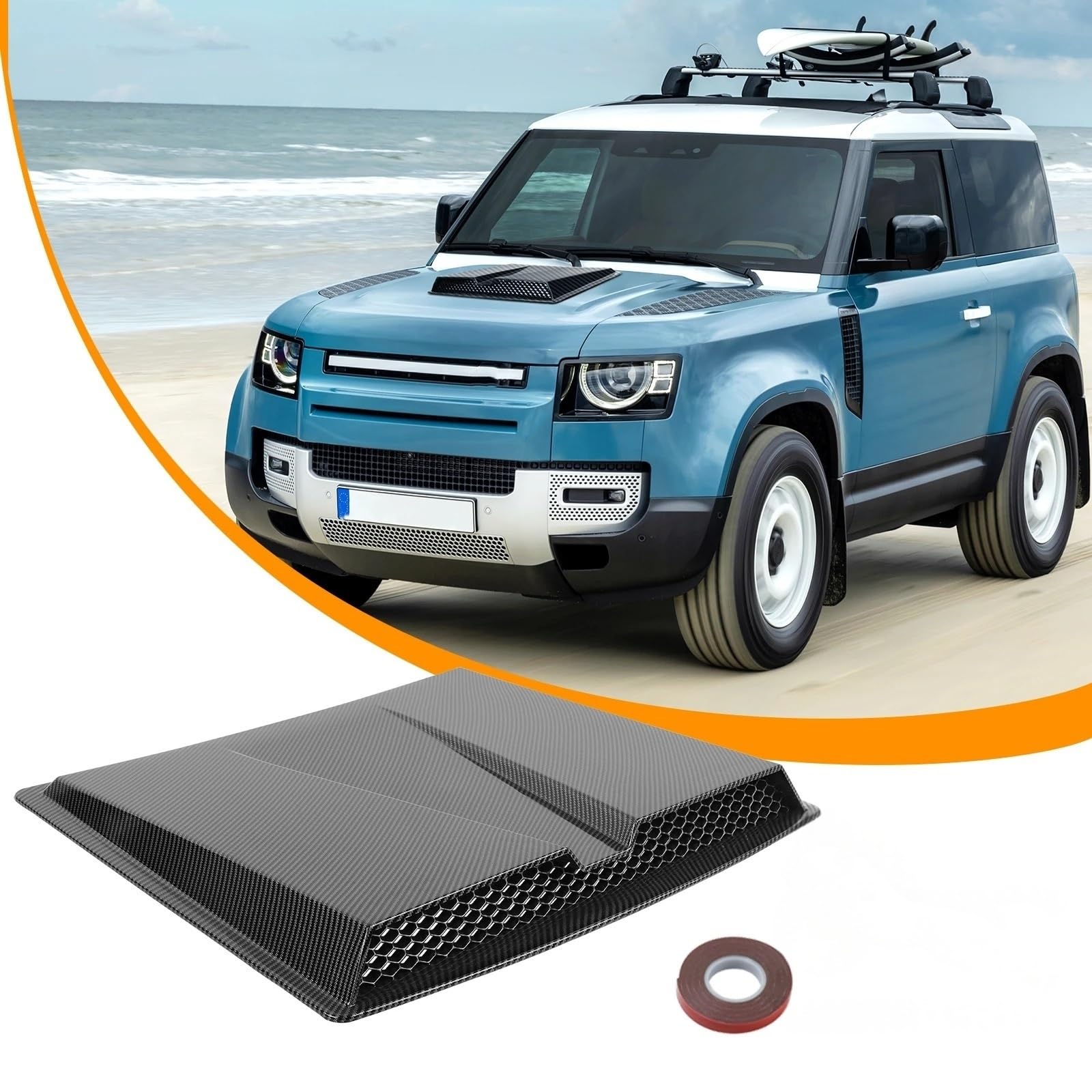 Maskę Samochodu Pasuje do Toyota Tacoma Universal Car przedni przepływ powietrza wlotowy kaptur Scoop Vent pokrywa maski dekoracyjne naklejki(Carbon fiber)