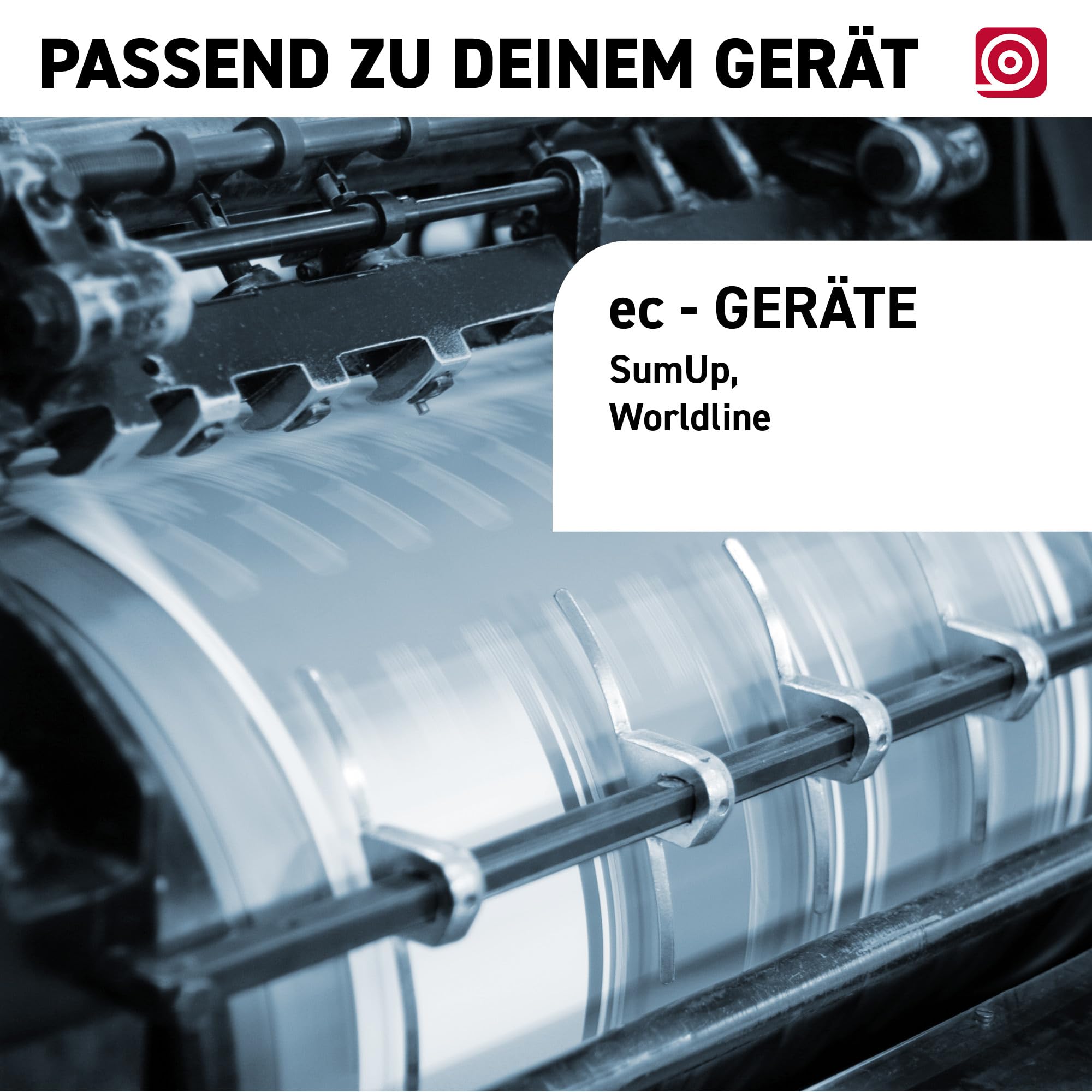 Thermorollen 57 mm x 10m x 12 mm mit 55g/m² – phenolfreies Thermopapier – 50 Kassenrollen mit ⌀ 30 mm – für EC-Cash & Kassenbondrucker