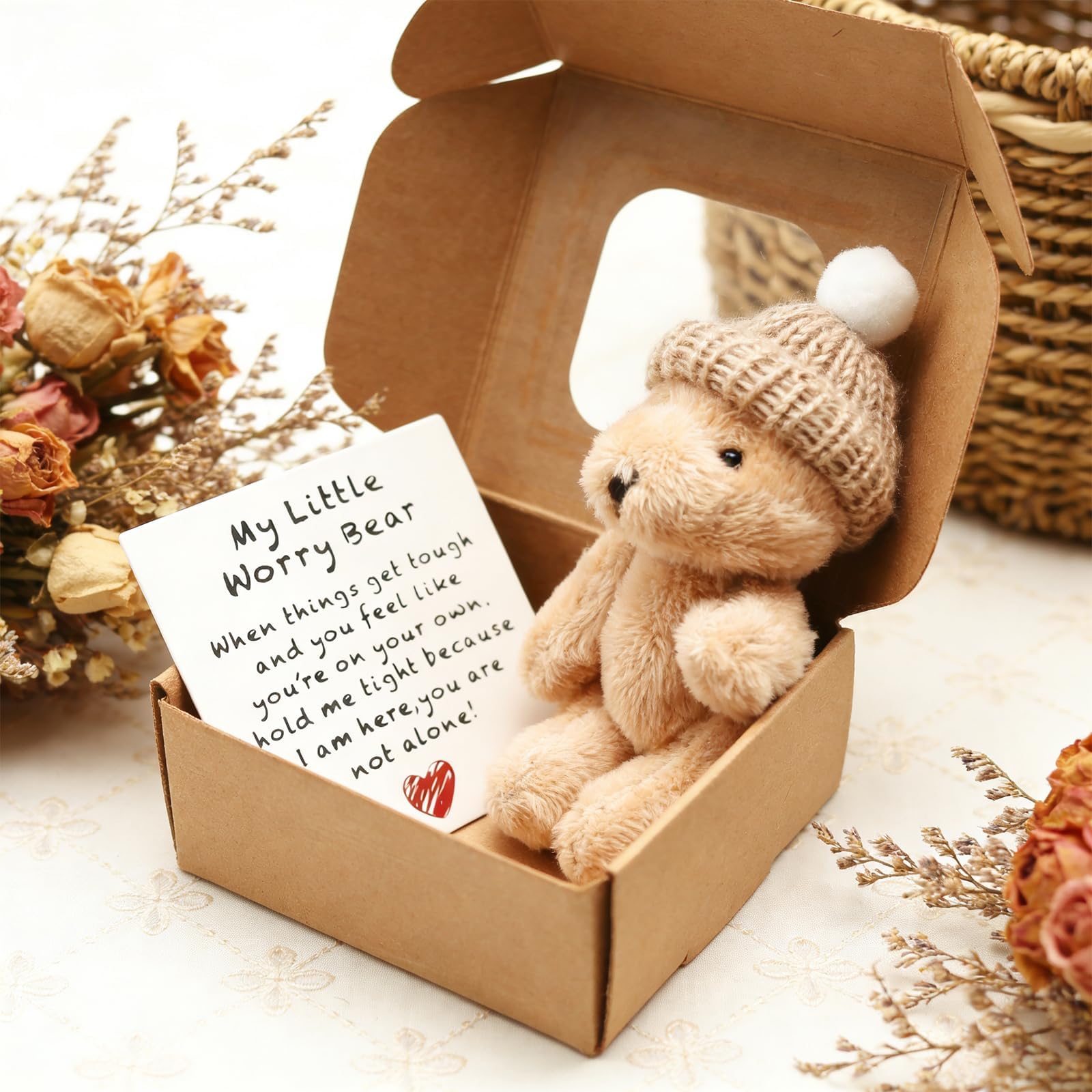 SNBUHA Worry Bear Hug in a Box, a Little Pocket Bear Hug, Mini Worry Bears - Image 3