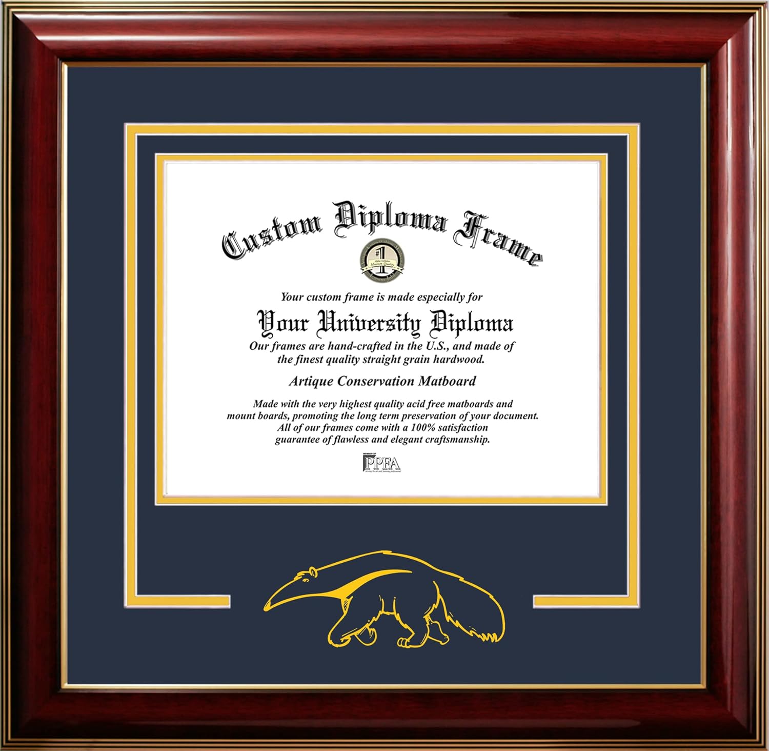Campus Images University of California, Irvine 11w x 8.5h Classic Spirit Logo Diploma Frame
