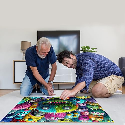 Miniatura 7 de HUADADA Rompecabezas de 1000 piezas para adultos, criaturas coloridas, rompecabezas para adultos y niños, juegos educativos de 1000 piezas,