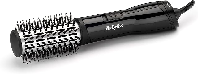 BaByliss Flawless Volume Hot Air Brush, Ionic, Dry and Style, 38mm Titanium-ceramic barrel