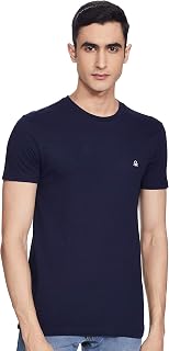 United Colors of Benetton Men's Slim T-Shirt (3099J7105I904_Navy 2XL)