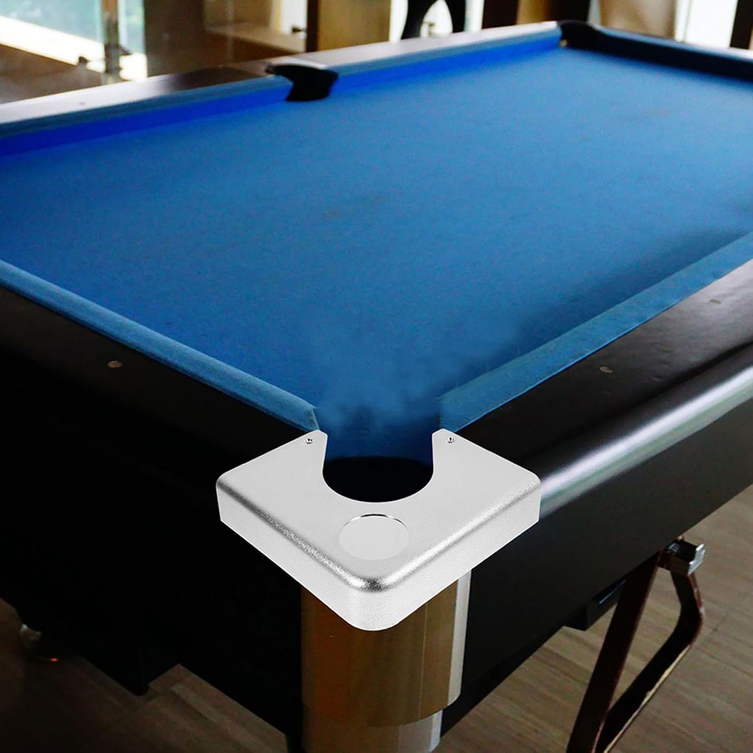 Cabilock 8pcs Billiard Table Corner Guard Plate for Pool Tables with Abs Material and Sturdy Construction, Universal Compatibility, Silver Finish, Protects Corners in Homes and Commercial