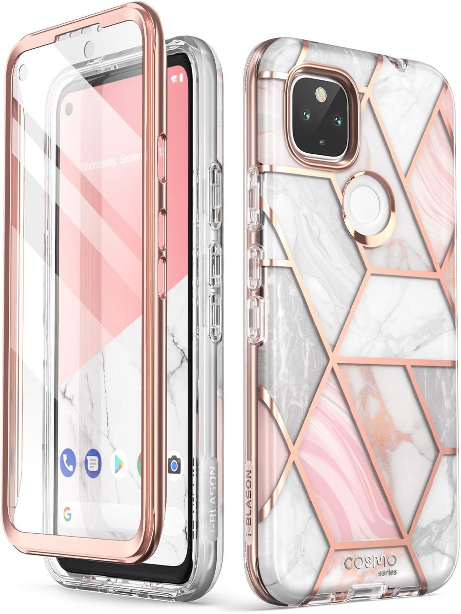 i-Blason Cosmo Series Case for Google Pixel 5a 5G Case 6.34 inch (2021), Slim Full-Body Stylish Protective Case with Built-in Screen Protector (Ocean)