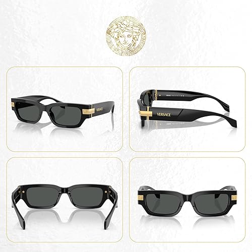 Miniatura 3 de Versace VE4465 Gafas de sol rectangulares para hombre + paquete con kit de gafas de diseño iWear de cortesía