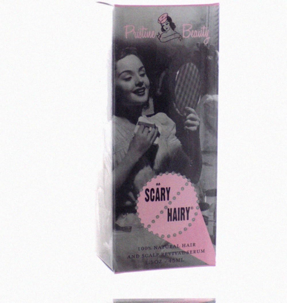 No Scary Hairy 100% Natural Hair and Scalp Revival Conditioning and Shine Serum, 1.5-Ounce Bottle