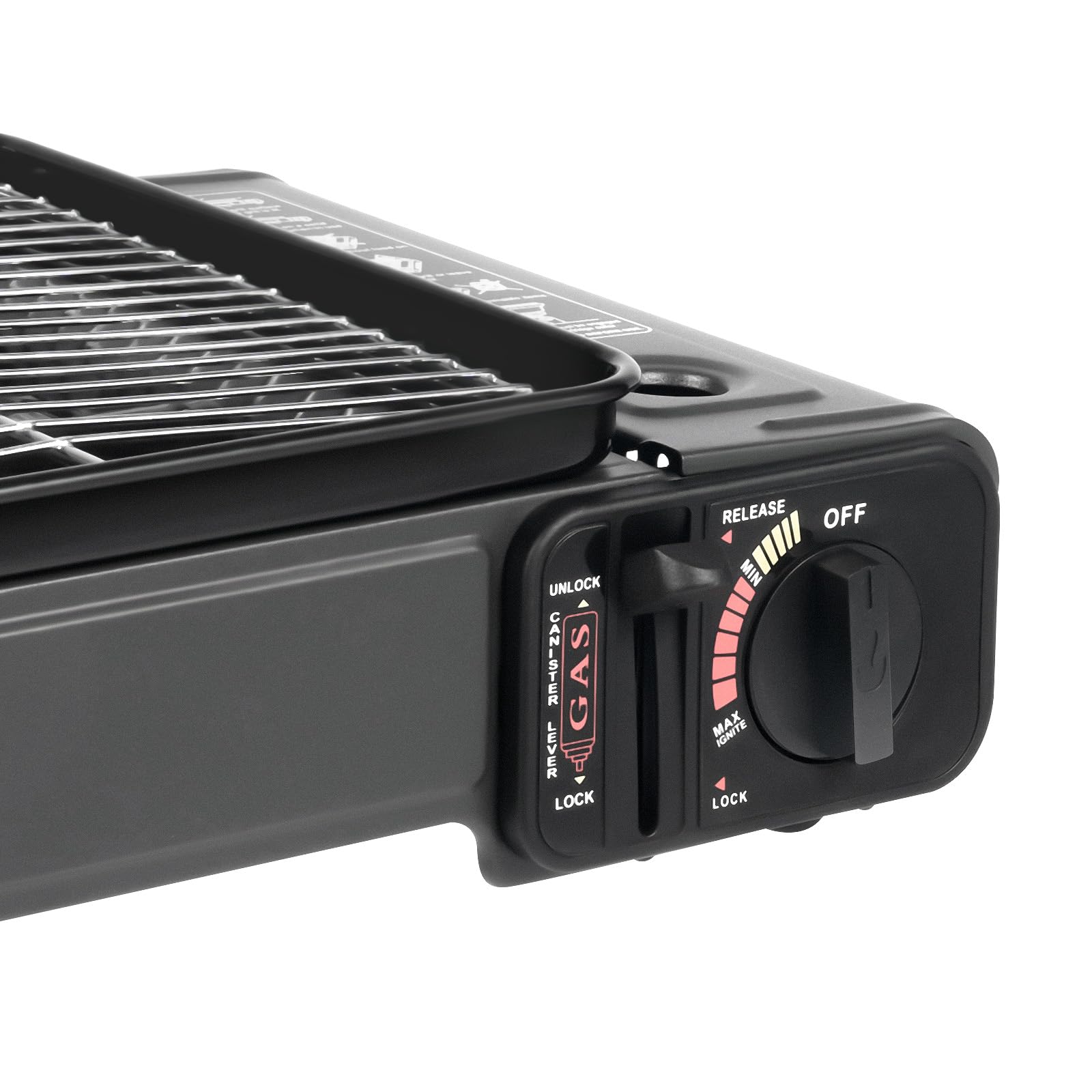 Barbecue de camping avec grille de cuisson à gaz - Kit de barbecue portable à cassette - Cuisinière à gaz - Barbecue d'extérieur - Barbecue de table pour pique-nique, jardin, terrasse, camping, voyage