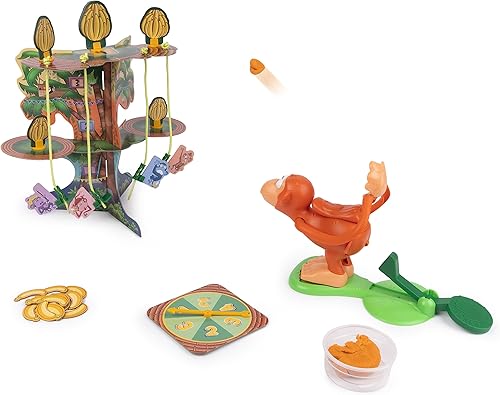 Miniatura 7 de Spin Master Games, Monkey See Monkey Poo, juego interactivo de mono para niños, incluye masa blanda perfumada de plátano, divertido juguete
