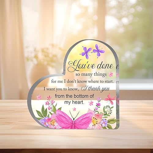 Miniatura 3 de Regalos de agradecimiento, regalos de agradecimiento, regalos de despedida de jubilación, acrílico en forma de corazón con mensaje inspirador,