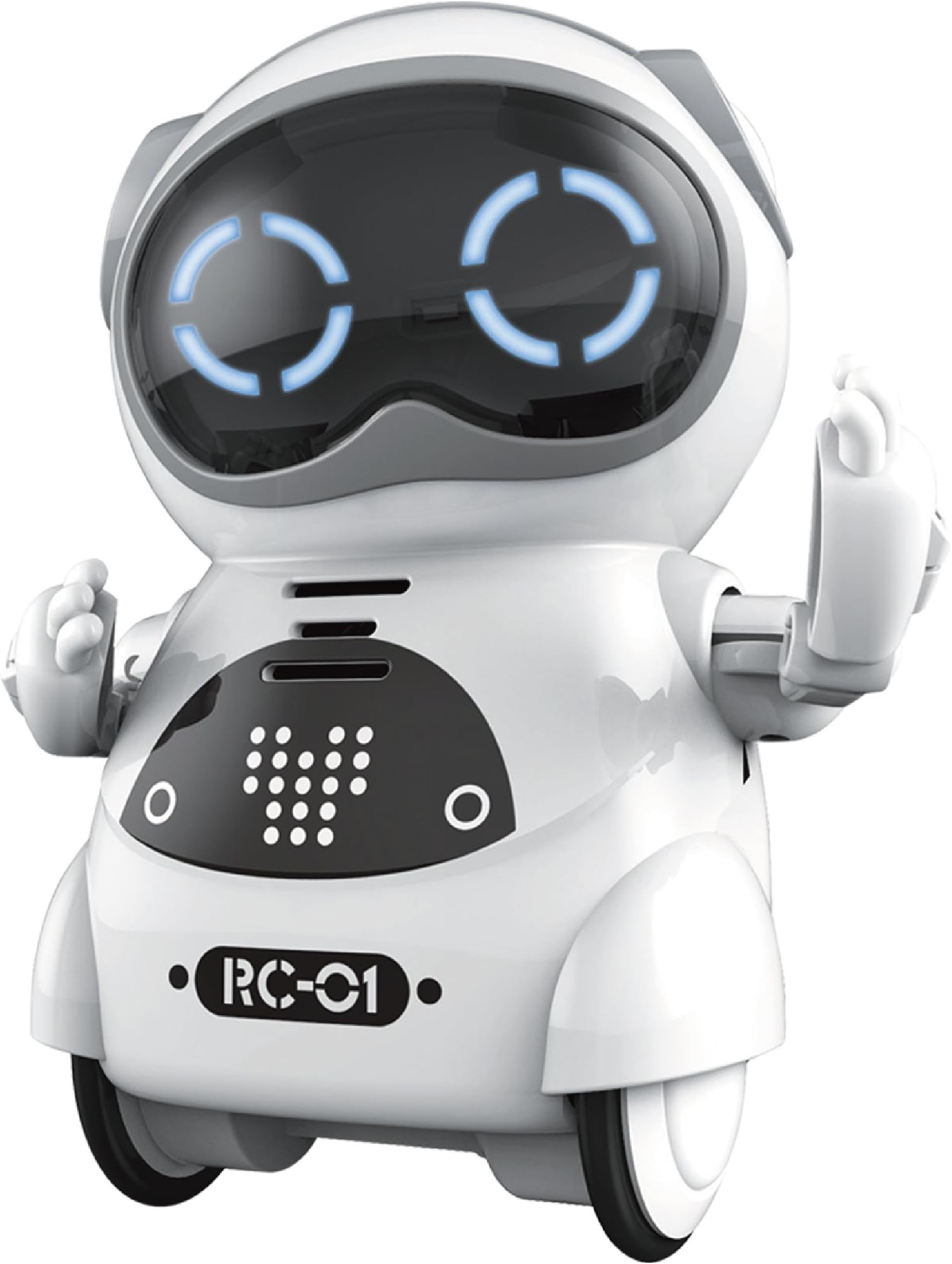 Mini Robot, Pocket Robot for Kids with Interactive Dialogue Conversation, Voice Recognition, Chat Record, Singing& Dancing, White