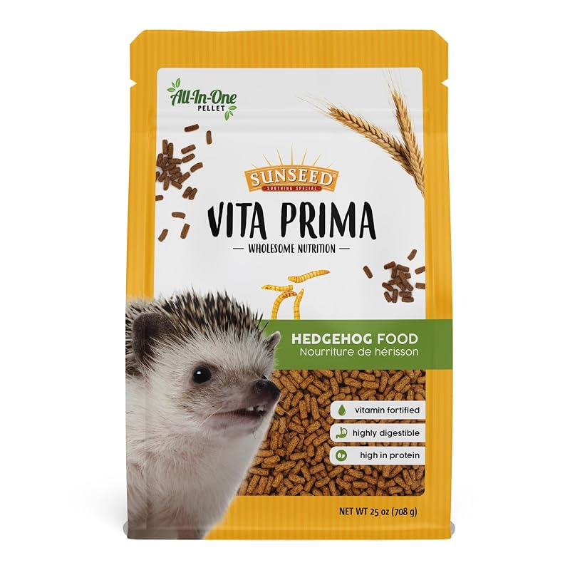 Alimento em Pellets para Ouriços Sunseed com Aves, Frutos do Mar e Larvas de Tenébrio – 708 g