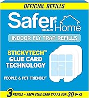 Safer Home SH503 StickyTech Glue Card Refills for SH502 Indoor Fly Trap - 3 Pack, Non-Toxic Traps for Flies, Fruit Flies, Gnats & Moths