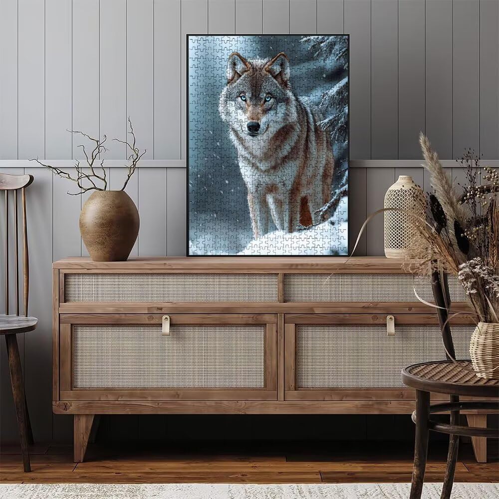 Puzzle 4000 Pezzi, Lupo Neve 3D Puzzle per Adulti Impegnativo, Educa Puzzles Artistico, Divertente E Stimolante Puzzles Decorativo per La Famiglia, Regalo e Decorazione Pareti DX0YL6-981