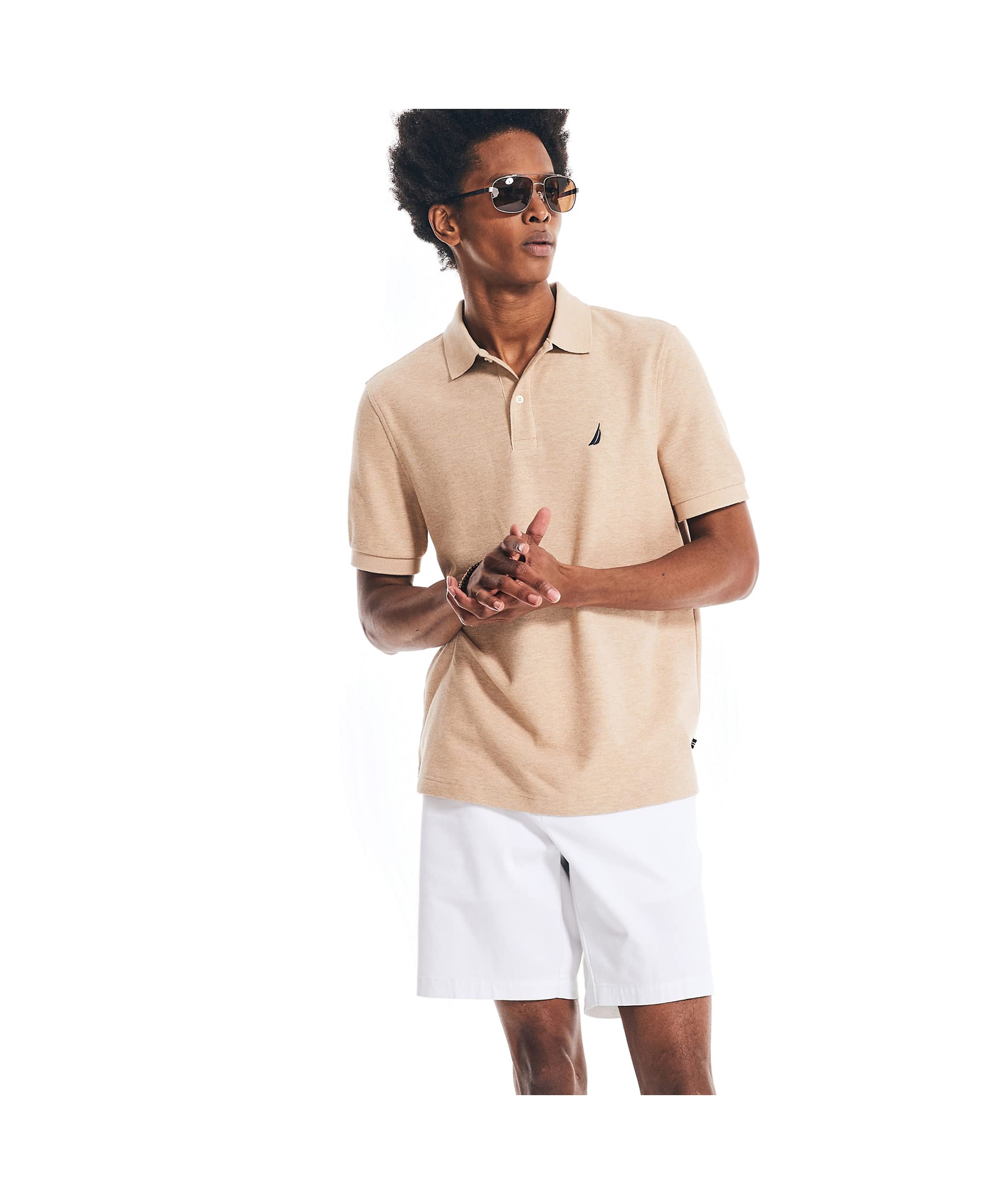 Nautica Men's Sustainably Crafted Classic Fit Performance Deck Polo