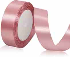 Cinta De Raso Rosa - 91 Metros X 3 Mm, Poliéster Brillante - Para Regalos, Decoración De Bodas Y Fiestas