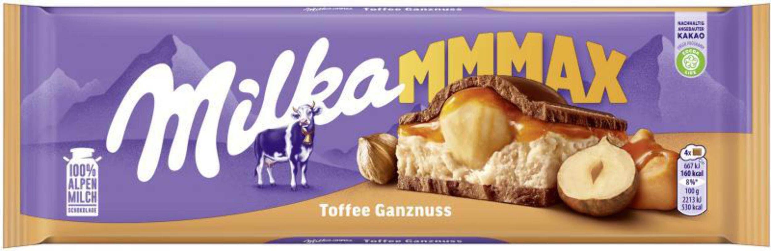 MilkaMilk Chocolate with Whole Hazelnuts, Large Bar 300g