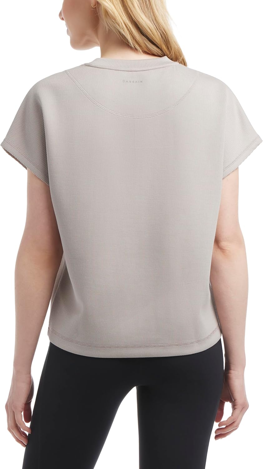 Danskin Womens Short Sleeve Crew Neck Luxe T-Shirt - Image 2