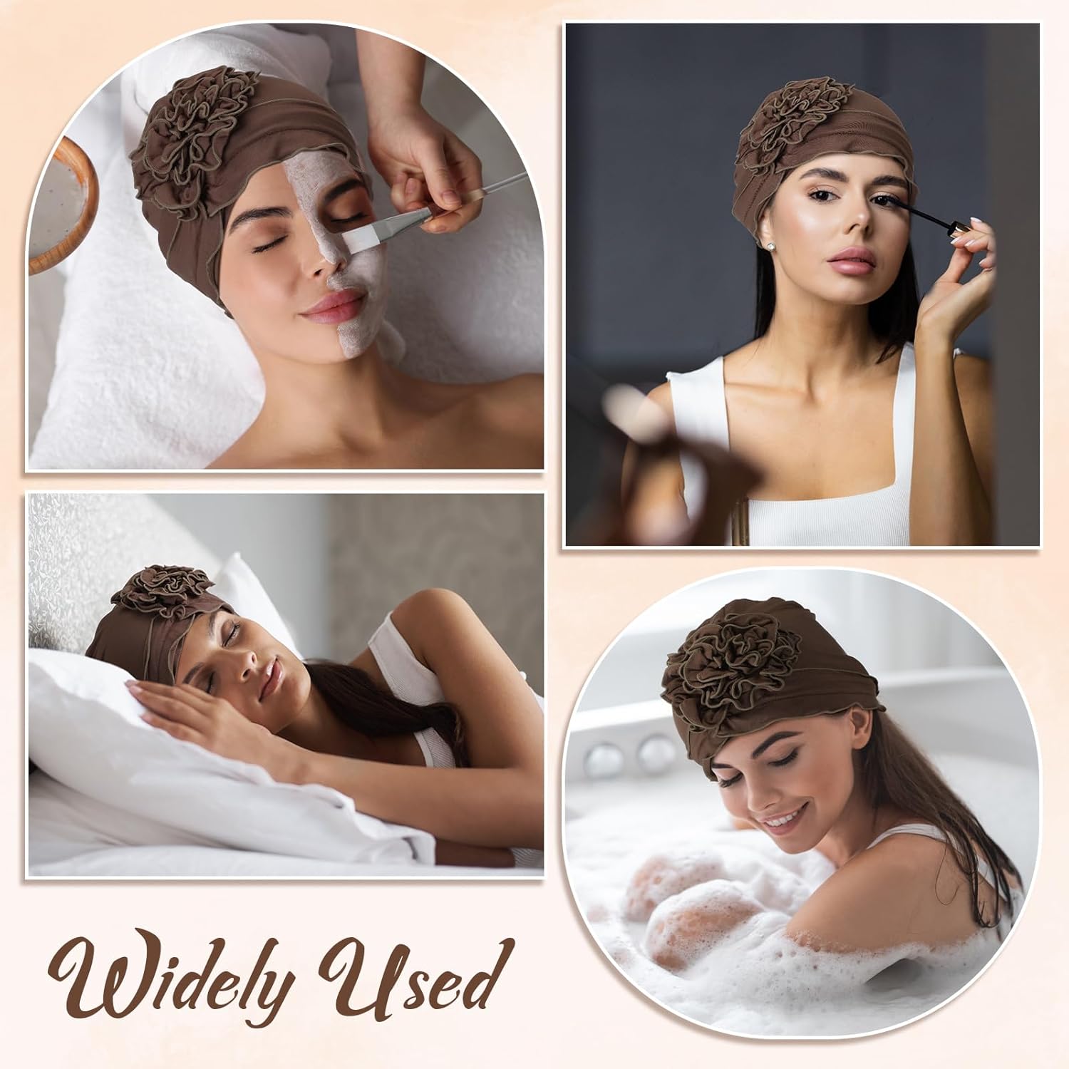 Geyoga Cotton Chemo Headwear Turban for Women Soft Elastic Cancer Hat Cancer Sleep Caps Head Wraps for Women with Hair Loss - Image 7