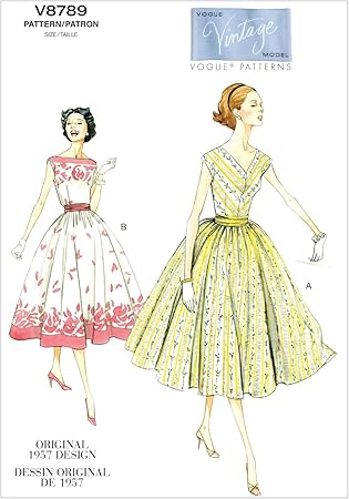 Amazon Vogue Patterns ヴィンテージ 50年代デザイン プチドレスとカーマバンドの型紙セット サイズ Us6 8 10 12 14 87 型紙 パターン 通販 Amazon Vogue Patterns ヴィンテージ 50年代デザイン プチドレスとカーマバンドの型紙セット サイズ Us6 8 10 12 14 87 型紙 パターン 通販