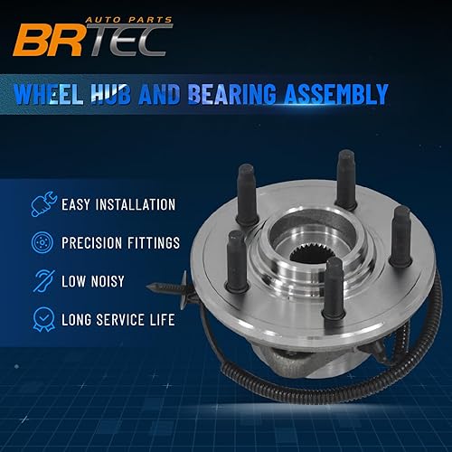 Miniatura 3 de BRTEC 515050 Buje de rueda delantera izquierdaderecha y conjunto de cojinetes para Ford Explorer 2002-05, para Mercury Mountaineer 2002-05, para