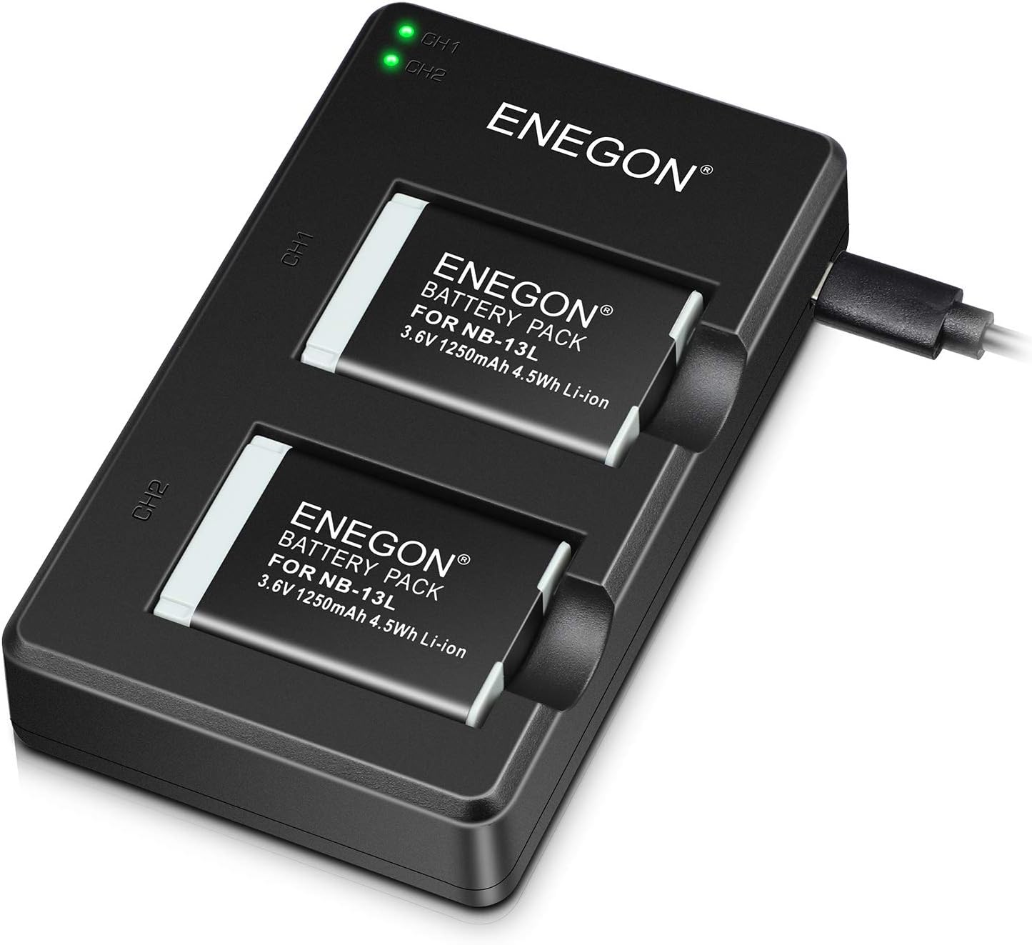 ENEGON EN-EL14 20W Dual Battery Storage Fast Charger - Keystone 4 - View #9
