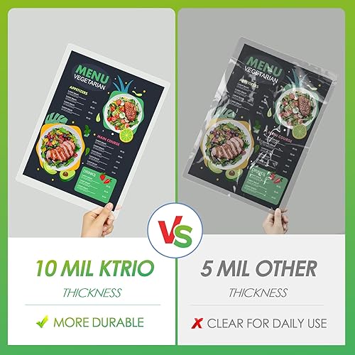 Miniatura 13 de KTRIO Bolsas de laminación autosellantes de 2.6 x 3.9 pulgadas, 30 bolsas, 10 mil de grosor, hojas laminadas autoadhesivas para tarjetas de visita