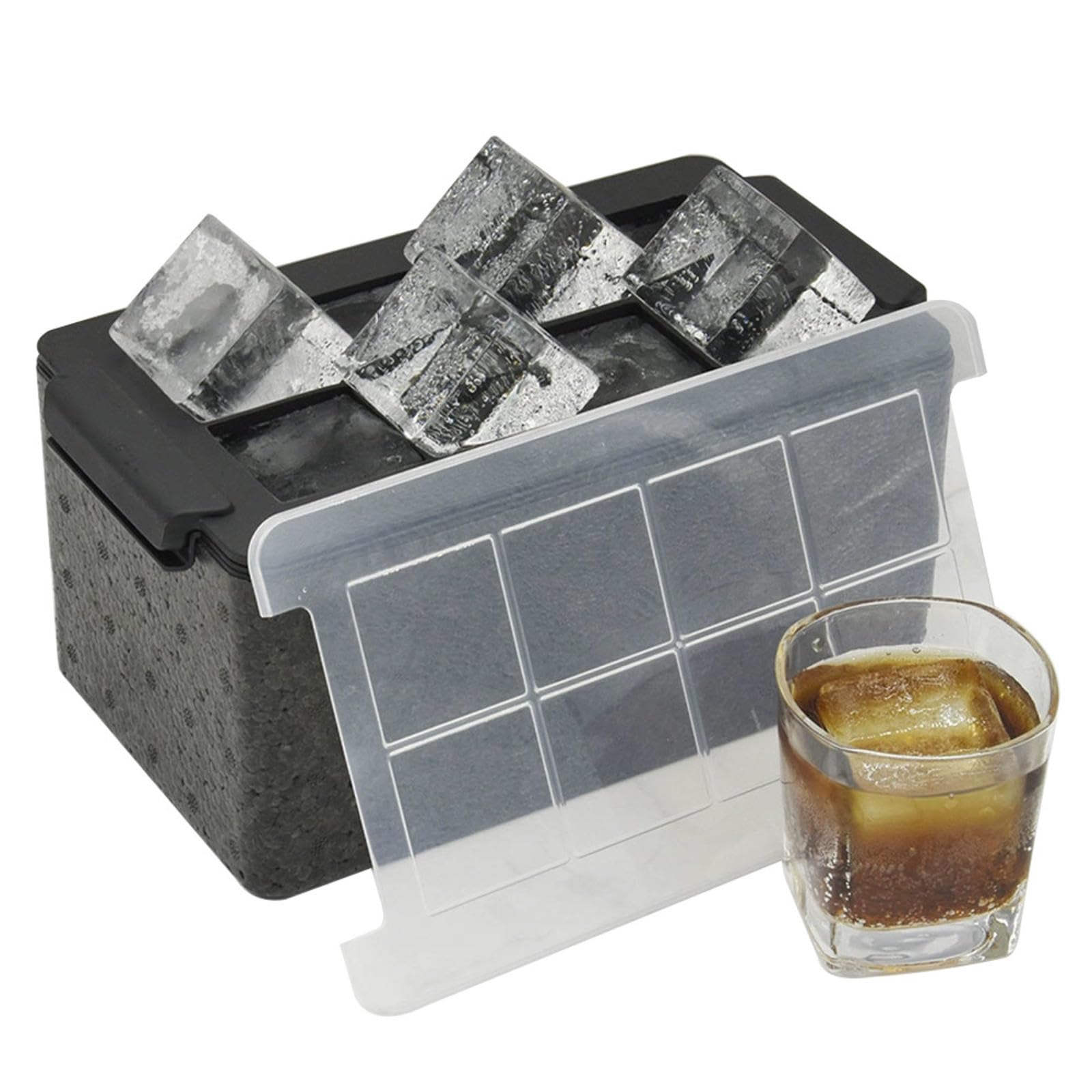 Kugelförmige Whisky Eiskübfommaschine für 5cm Eiskugeln, Cocktails und Getränke, Cube-8