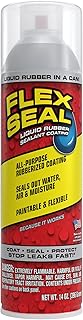Flex Seal, 14 oz, Clear, Stop Leaks Instantly, Transparent Waterproof Rubber Spray On Sealant Coating, Perfect for Gutters, Wood, RV, Campers, Roof Repair, Skylights, Windows, and More