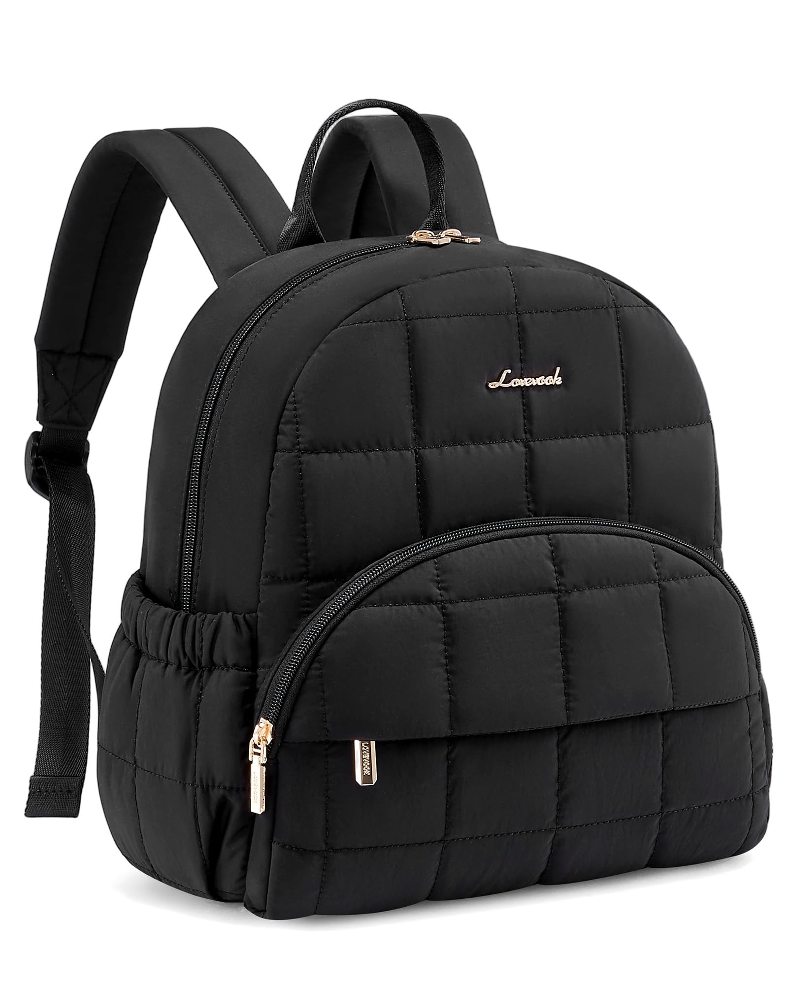 LOVEVOOK Rucksack Damen Mittelgroß Modern Cityrucksack Puffer Tagesrucksack | Wasserdicht Damenrucksack, Leichter Gesteppter Schultasche, Elegant Daypack Backpack Women für Arbeit Schule Freizeit Reisen