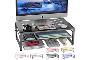 GIANOTTER Computer Stand with Dual Tier for Heightening Shelf