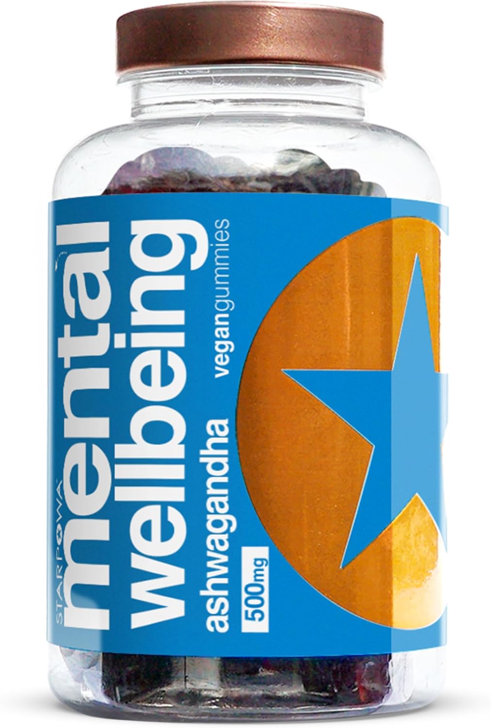 Starpowa Ashwagandha Gummies for Adults & Teens – Men & Womens Vitamins with Vitamin B5, Iodine & More – Fatigue and Tiredness Supplements – Plant-Based, Gluten-Free – Mixed Berry, 60 Yummy Chews