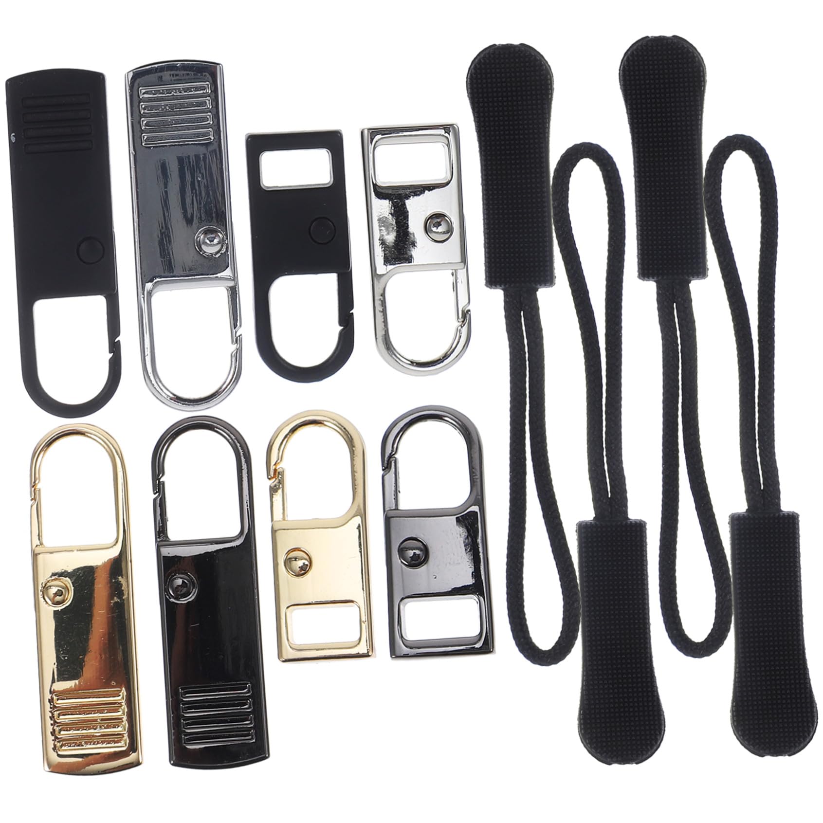 HOODANCOS 60piezas Reemplazo De Cabezas De Cremallera Para Ropa y Mochilas Accesorios De Reparación De Cremalleras Diseño Extraíble y Fácil De Instalar