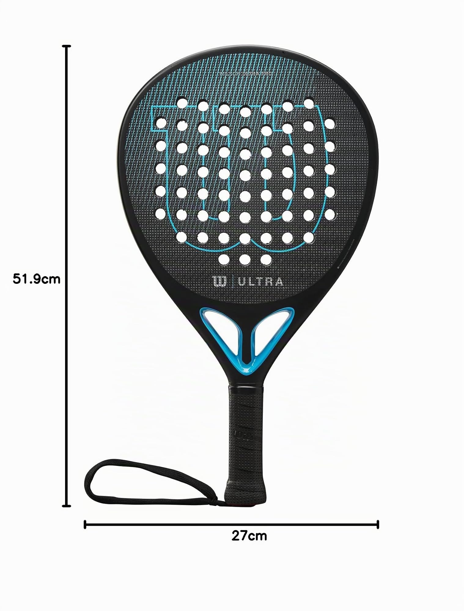 Wilson Ultra Pro V2 Padel 2 Pala, Adulti Unisex, Black/Bright Blue/ (multicolore)