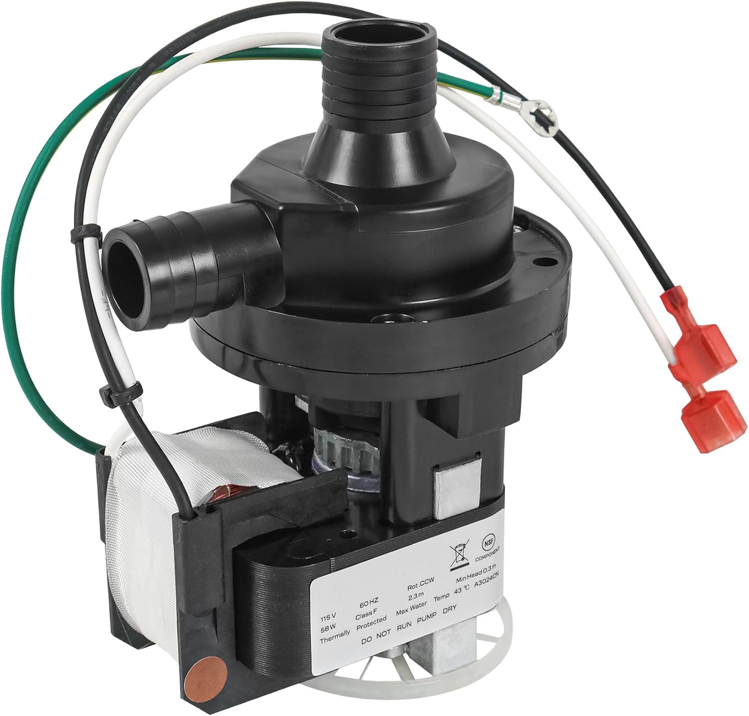 040006556 Ice Water Pump kit 115V 60HZ 1PH Replace For 040003291, 040004347, MAN040006556, MAN040003291, MAN040004347 Compatible Ice Machine Models: UD0140A, UD0140AE, UD0140W.etc