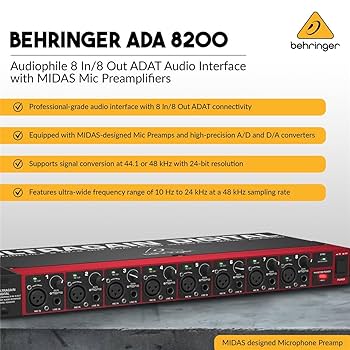 DTM・DAW Behringer ADA8200 ULTRAGAIN DIGITAL Behringer ADA8200 8-channel Microphone Preamp Reviews