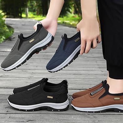 Orthopedic Shoes for Men,Men's Walking Running Comfortable Tennis Sneakers Breathable Athletic Gym Workout Training Fashion Sneakers Non-Slip Lightweight Hiking Outdoor Trekking Casual Shoes