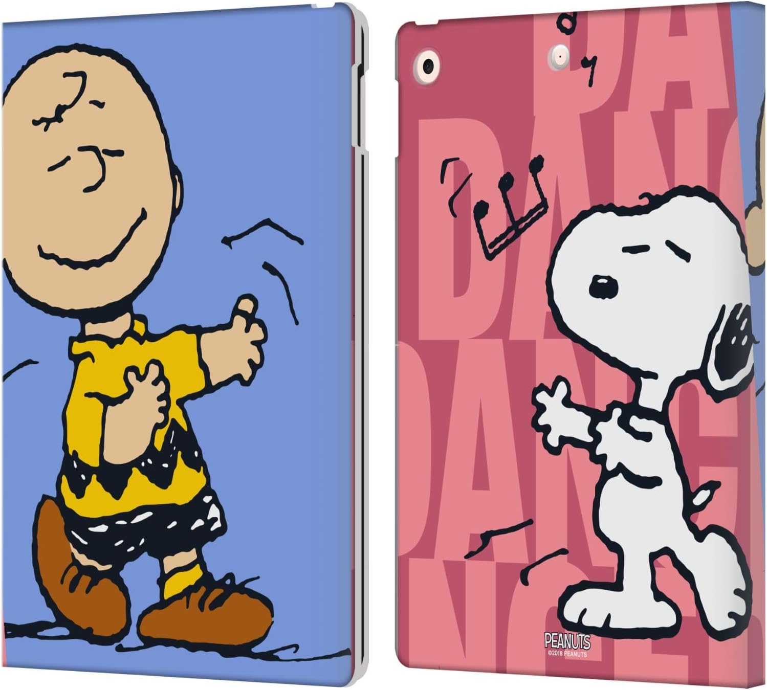 Head Case Designs Officially Licensed Peanuts Snoopy & Charlie Halfs and Laughs Leather Wallet Case Compatible with Apple iPad 10.2 2019/2020/2021
