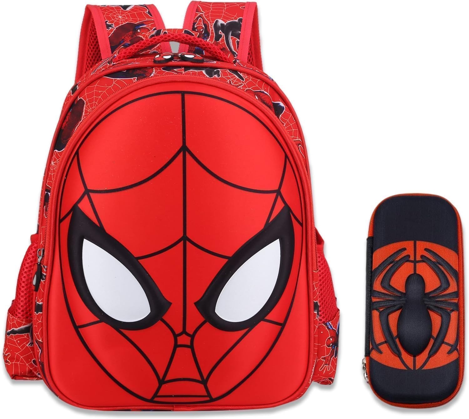 Photo 1 of Telifor Spider-Man Backpack Set - 14in, Red, Schoolbag with Pencil Case