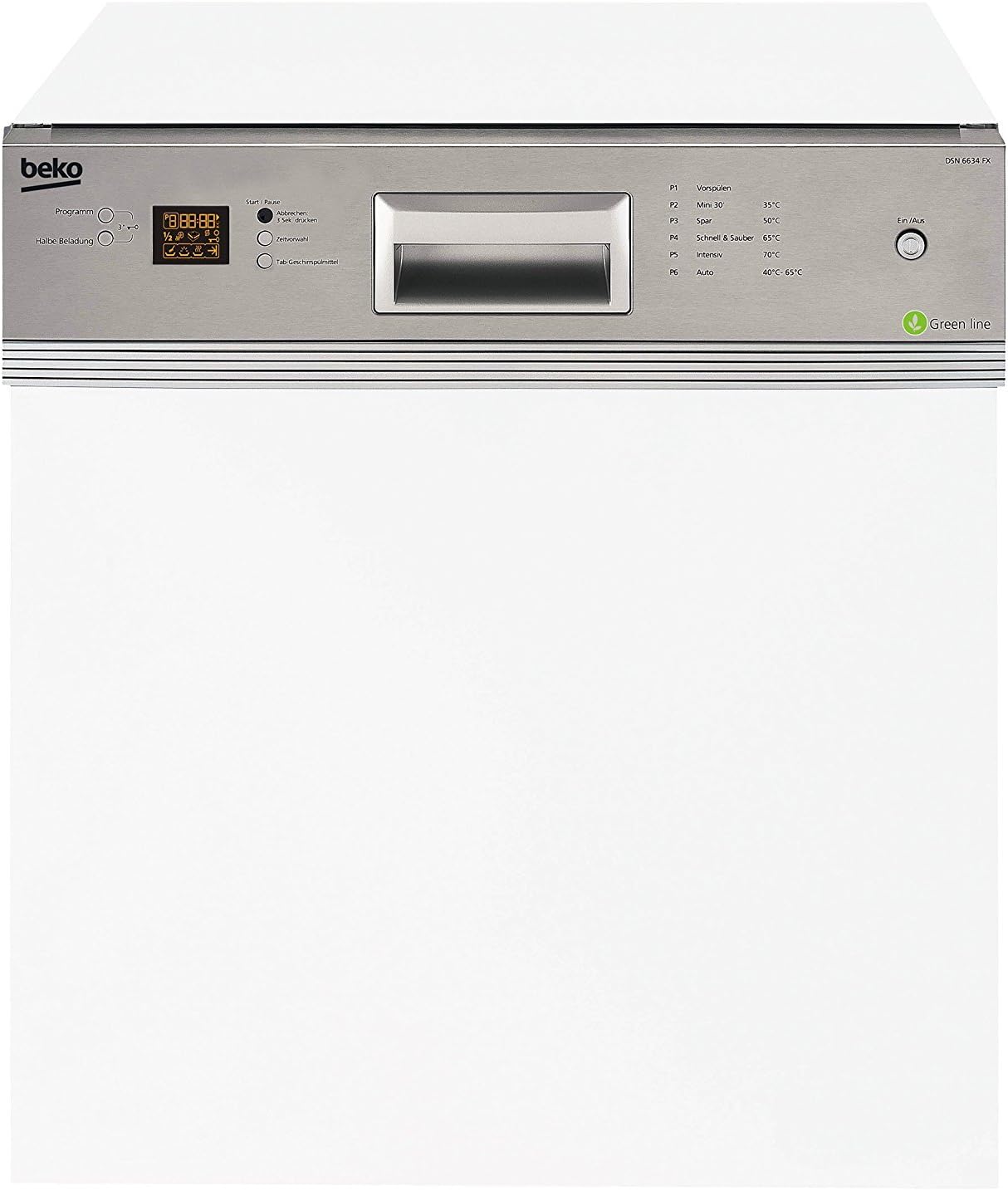 Beko Dsn 6634 Fx Reset Tastenkombination Beko DSN 6634 FX Teilintegrierbarer Geschirrspüler / A++ / 261 kwh/Jahr