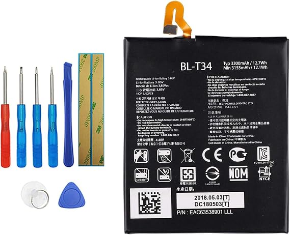 BL-T34 Replacement Battery Compatible with LG V30 H930 H932 LS998 H933 H931 with Toolkit