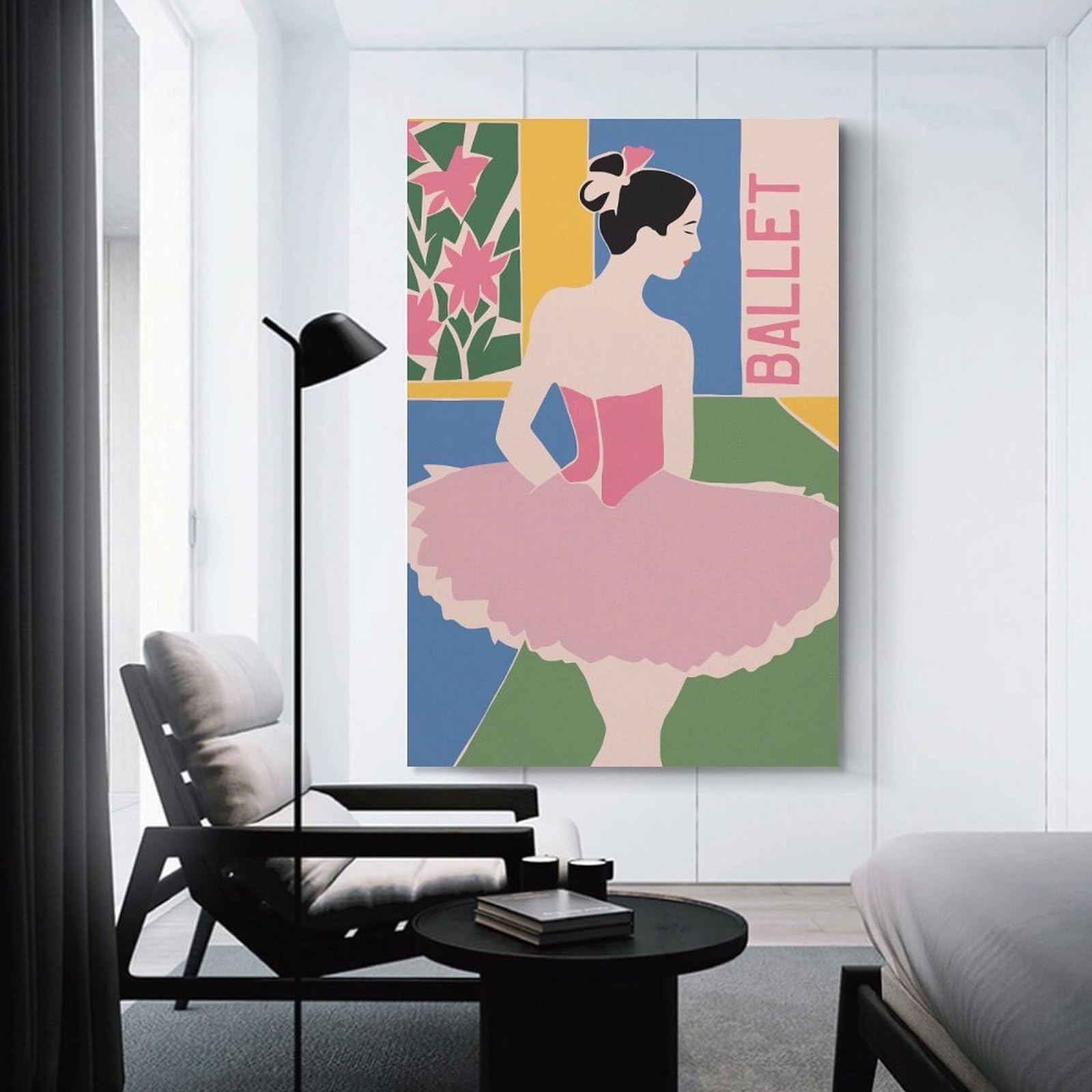Junmoney Ballet School (2) Room Decor Wall Art, 24x36inch(60x90cm), for Home, Office, Studio Or Guest Room, Canvas Wall Art That Fits Changing Layouts
