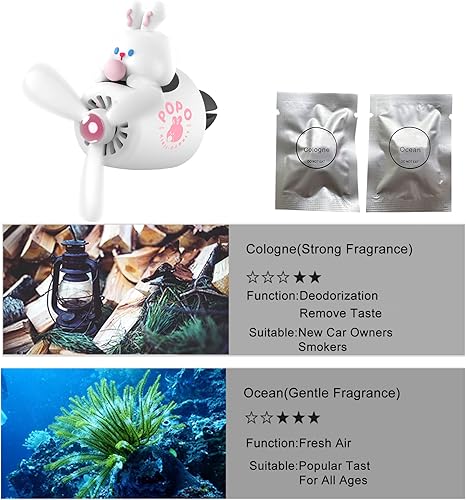 Vista 11 de Cacacece 6 paquetes de recambios de ambientadores de coche con olor a colonia, pastillas de repuesto de fragancia sólida Colonia-6 paquetes