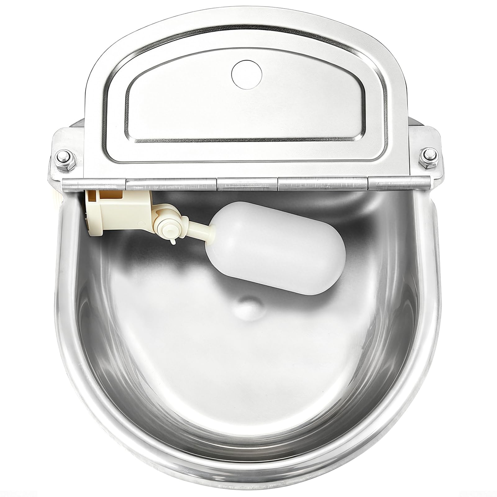 NATGAI Automatic 304 Stainless Steel Waterer Bowl, Automatic Cow Drinking Water Bowl with Float Valve Water Trough Farm Grade for Horse Cattle Goat Sheep Dog (Without Drainage Hole)-image-33