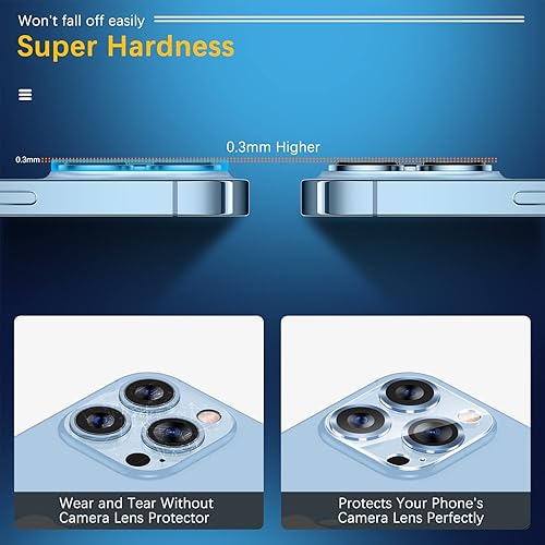 Miniatura 27 de UniqueMe [Paquete de 3 protectores de lente de cámara compatibles con iPhone 14 Pro Max/iPhone 14 Pro, vidrio templado, [compatible con fundas]