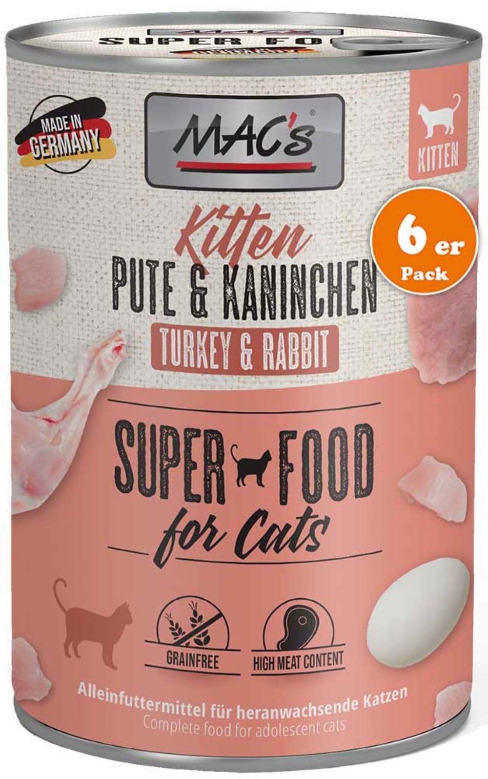 MAC's Cat Kitten Pute & Kaninchen Nassfutter